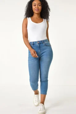 Roman Denim Petite Slim Crop Stretch Jeans