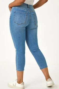 Roman Denim Petite Slim Crop Stretch Jeans