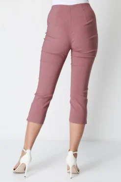 Roman Dusky Pink Cropped Stretch Trouser Capri Summer Leggings 3/4 Pedal Pushers
