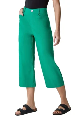Roman Emerald Elastic Waist Stretch Cropped Culotte