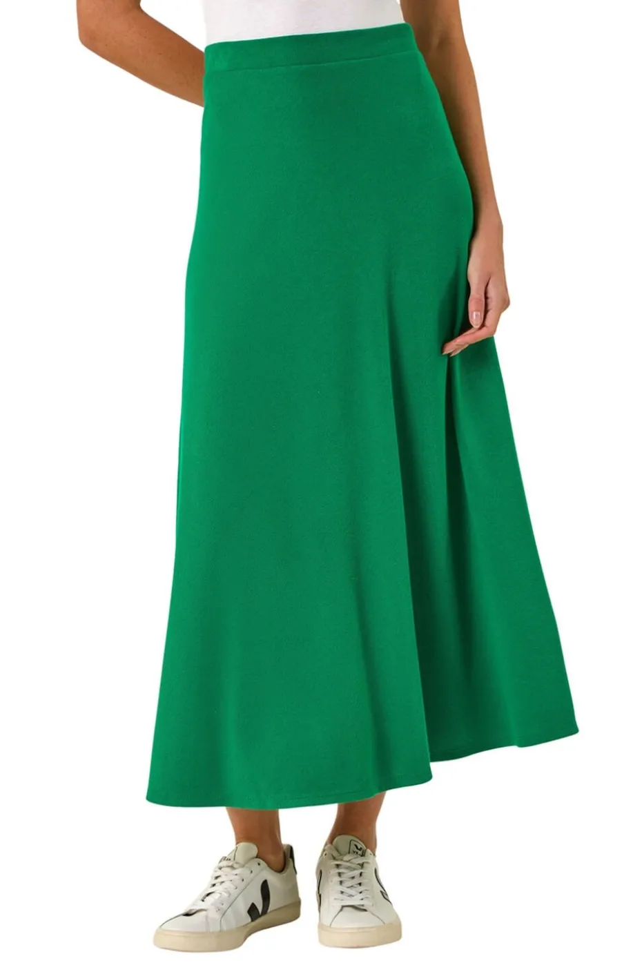 Roman Green A Line Pull On Stretch Skirt