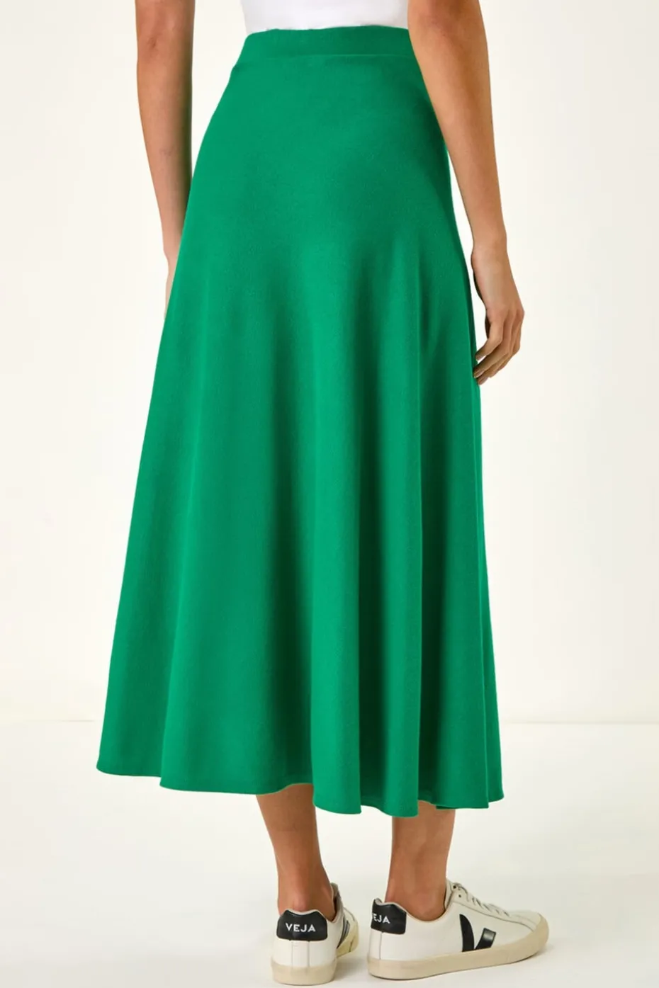 Roman Green A Line Pull On Stretch Skirt