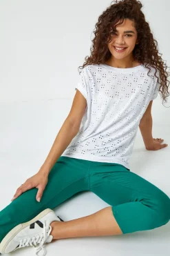 Roman Green Cropped Stretch Denim Jegging