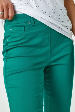 Roman Green Cropped Stretch Denim Jegging