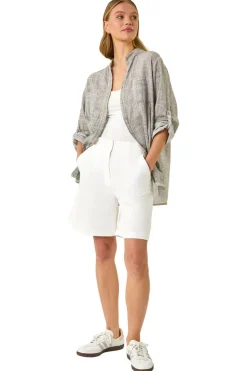 Roman Grey Cotton Button Through Shirt
