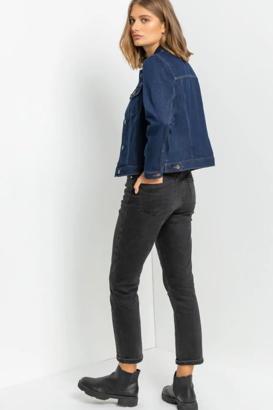 Roman Indigo Classic Cotton Denim Jacket