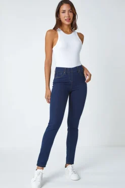 Roman Indigo Elastic Waist 31" Denim Stretch Jegging