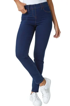 Roman Indigo Elastic Waist 31" Denim Stretch Jegging