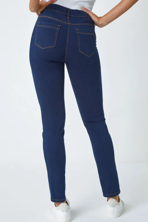 Roman Indigo Elastic Waist 31" Denim Stretch Jegging