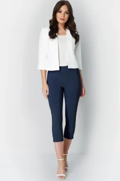 Roman Ivory 3/4 Sleeve Rochette Jacket