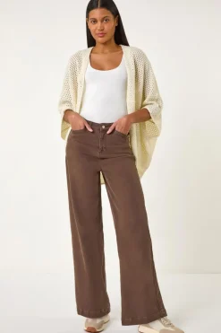 Roman Ivory Crochet Tunic Cardigan