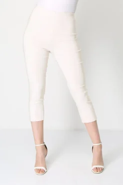 Roman Ivory Cropped Stretch Trouser Capri Summer Leggings 3/4 Pedal Pushers