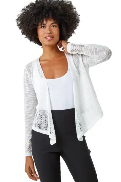 Roman Ivory Lightweight Knitted Shrug