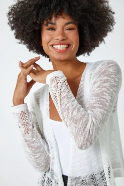 Roman Ivory Lightweight Knitted Shrug