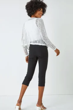 Roman Ivory Lightweight Knitted Shrug