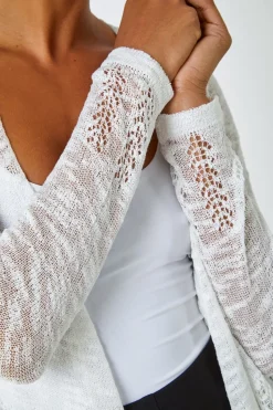 Roman Ivory Lightweight Knitted Shrug