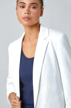 Roman Ivory Petite Classic Stretch Blazer