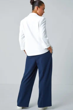 Roman Ivory Petite Classic Stretch Blazer