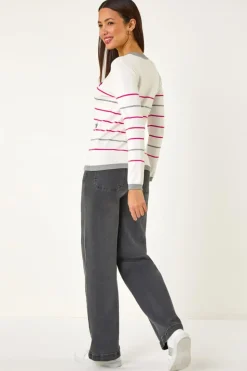 Roman Ivory Star Embroidery Jumper