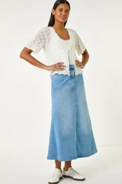 Roman Ivory Textured Tie Front Shrug