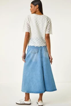 Roman Ivory Textured Tie Front Shrug