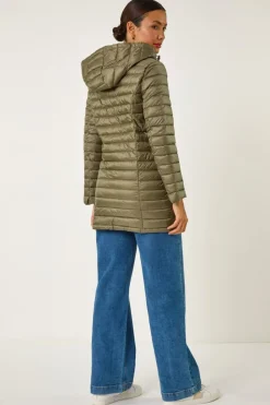 Roman Khaki Padded Hooded Coat
