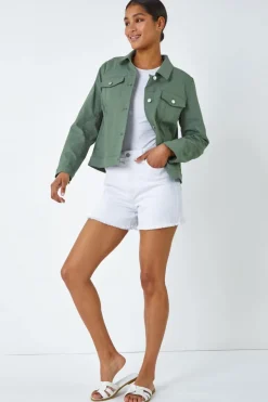 Roman Khaki Stretch Pocket Detail Jacket