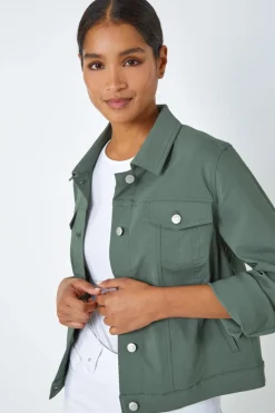 Roman Khaki Stretch Pocket Detail Jacket