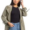 Roman Khaki Tie Waist Longline Jacket