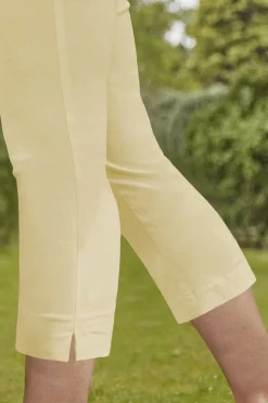 Roman Lemon Cropped Stretch Trouser Capri Summer Leggings 3/4 Pedal Pushers