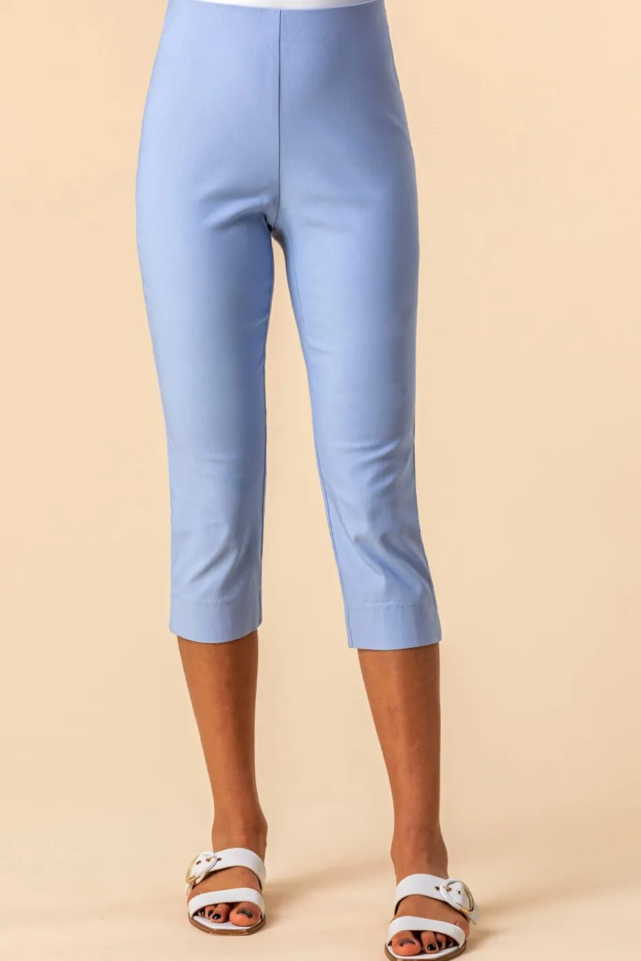 Roman Light Blue Cropped Stretch Trouser