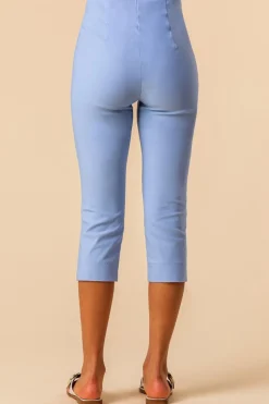 Roman Light Blue Cropped Stretch Trouser