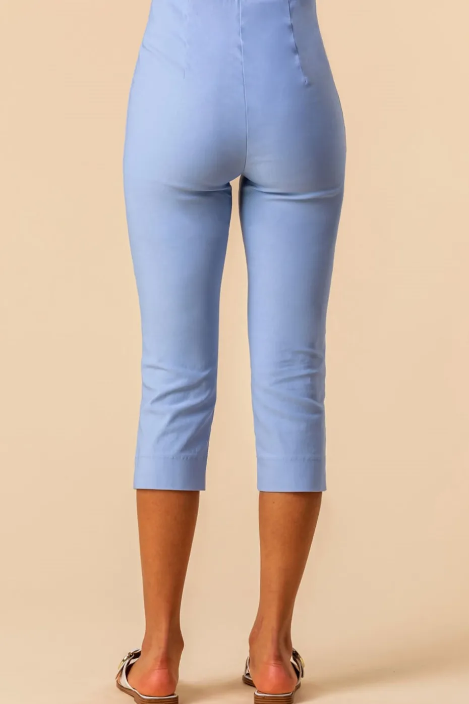 Roman Light Blue Cropped Stretch Trouser