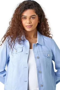 Roman Light Blue Stretch Pocket Detail Jacket