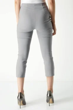 Roman Light Grey Cropped Stretch Trouser Capri Summer Leggings 3/4 Pedal Pushers