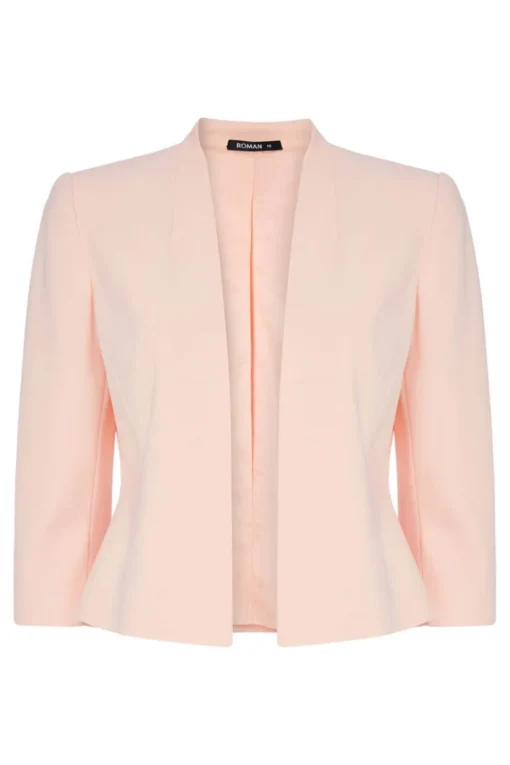 Roman Light Pink 3/4 Sleeve Rochette Jacket