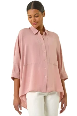 Roman Light Pink Boxy Relaxed Blouse
