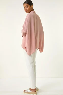 Roman Light Pink Boxy Relaxed Blouse