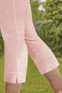 Roman Light Pink Cropped Stretch Trouser Capri Summer Leggings 3/4 Pedal Pushers