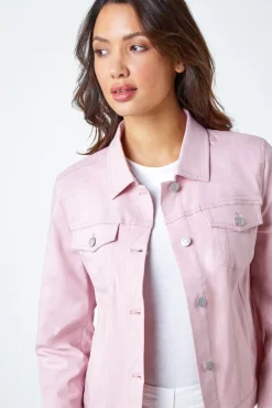 Roman Light Pink Stretch Pocket Detail Jacket