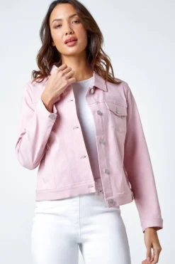 Roman Light Pink Stretch Pocket Detail Jacket