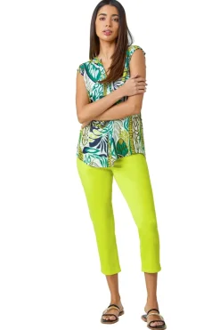 Roman Lime Cropped Stretch Denim Jegging