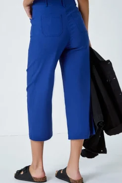 Roman Midnight Blue Cropped Stretch Culotte