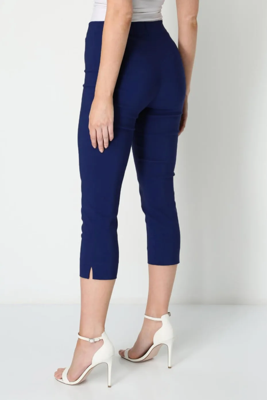 Roman Midnight Blue Cropped Stretch Trouser