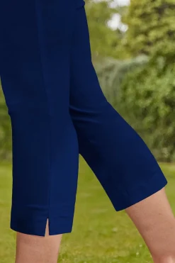 Roman Midnight Blue Cropped Stretch Trouser