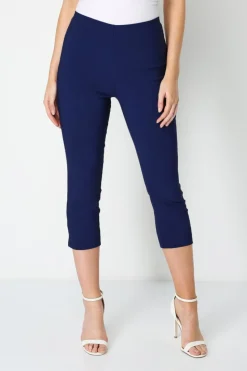 Roman Midnight Blue Cropped Stretch Trouser