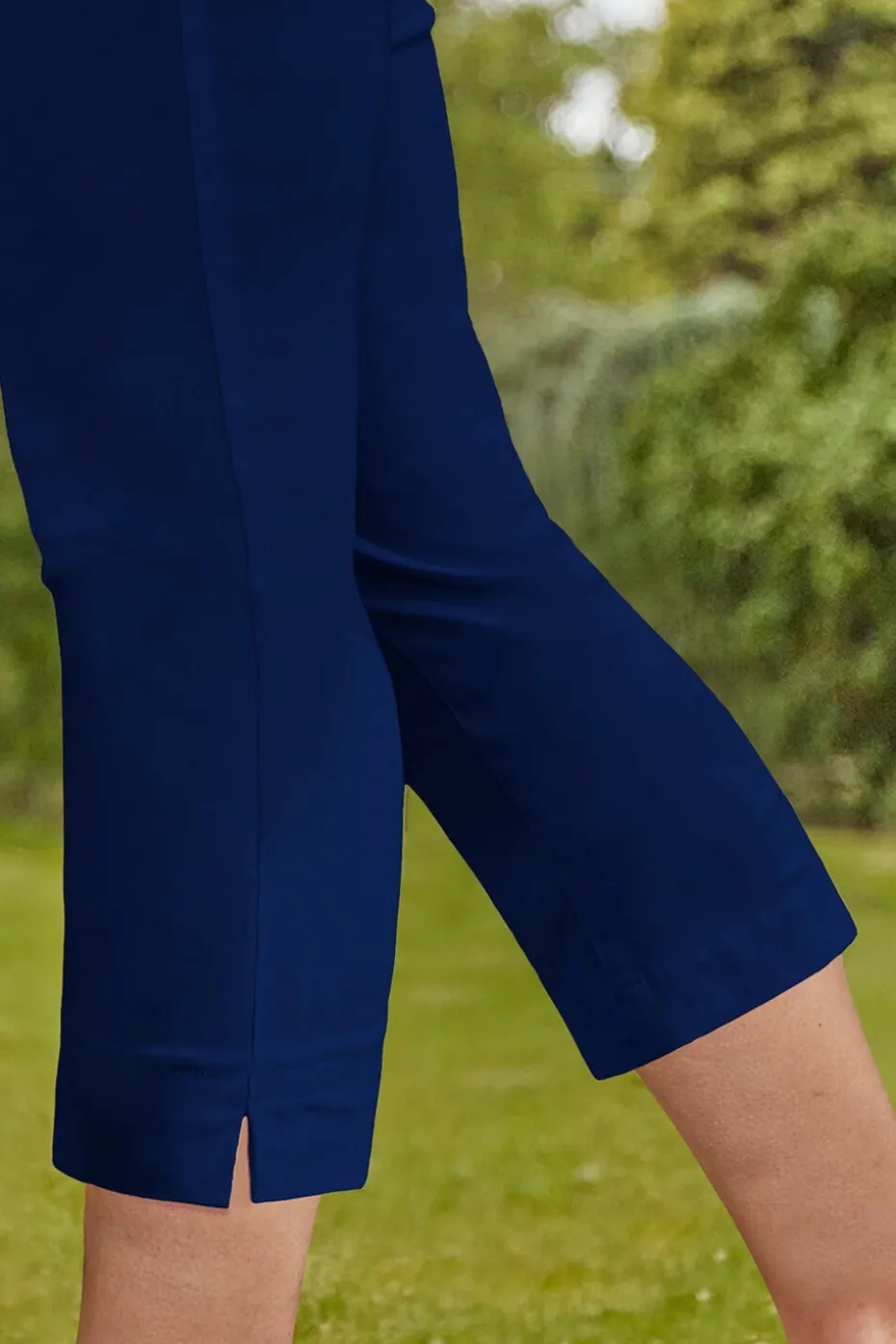 Roman Midnight Blue Cropped Stretch Trouser