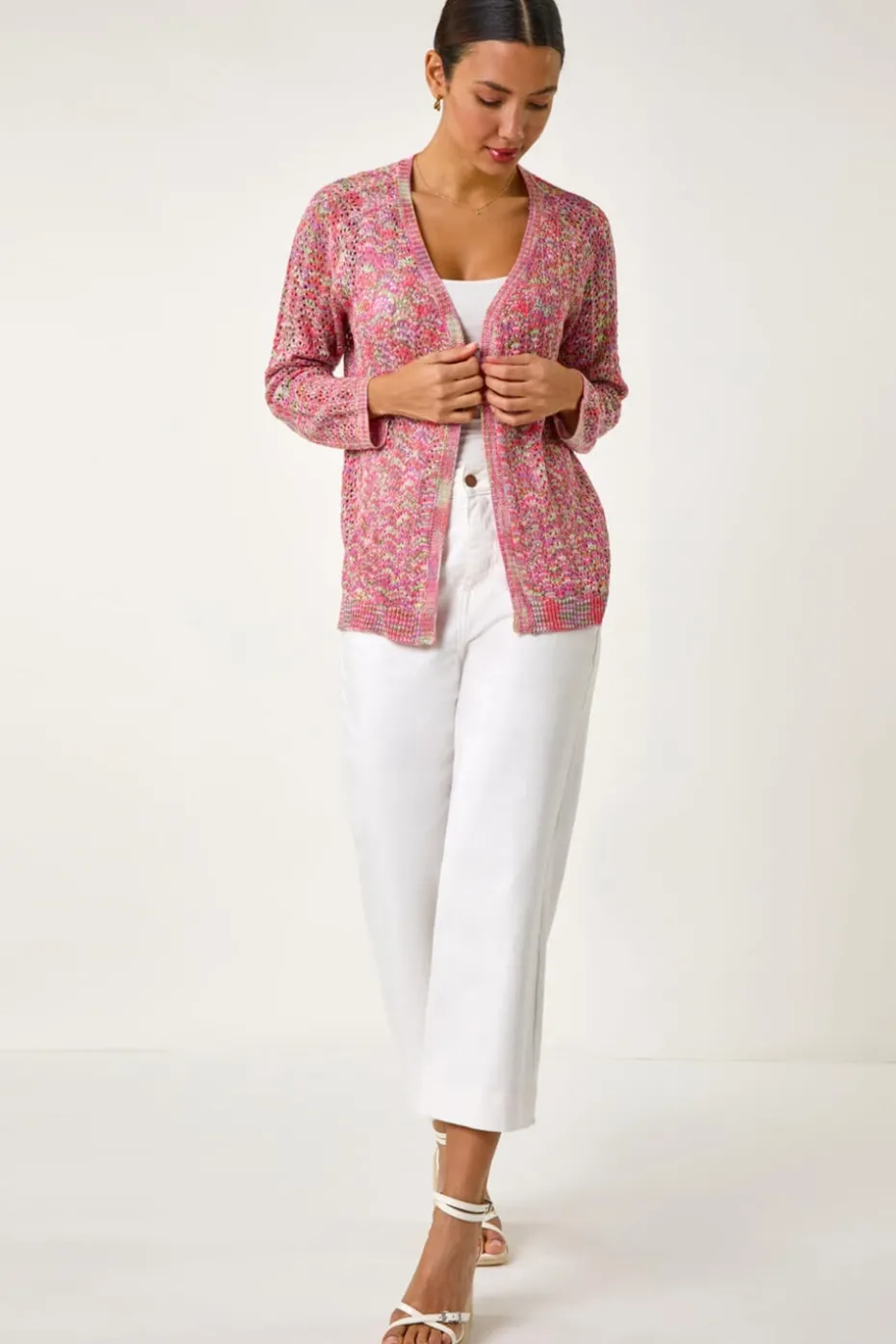 Roman Multi Space Dye Knit Cardigan