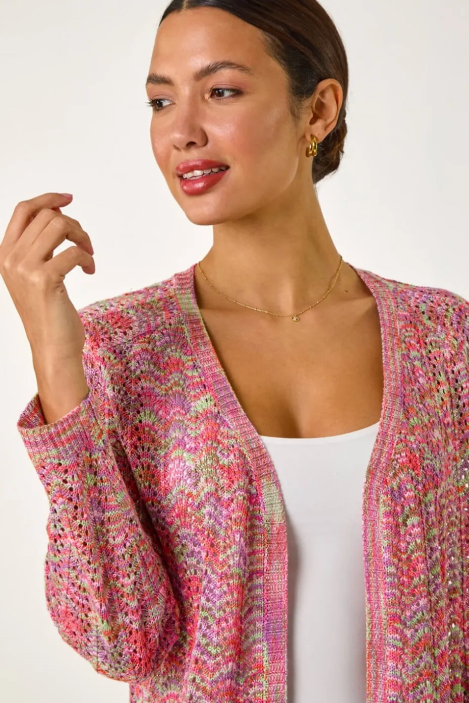 Roman Multi Space Dye Knit Cardigan
