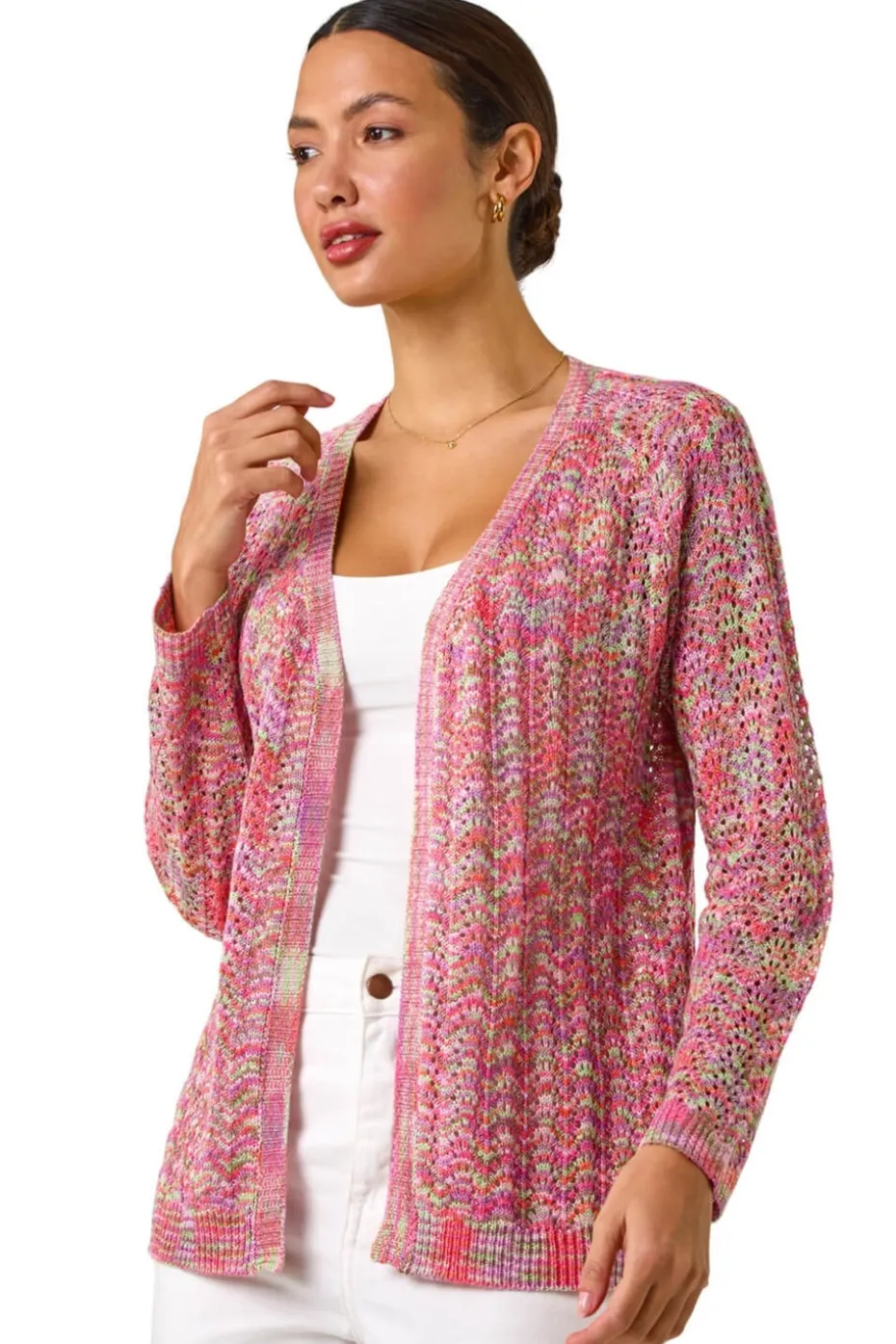 Roman Multi Space Dye Knit Cardigan